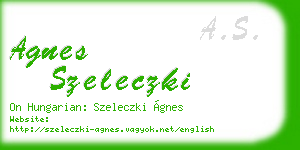 agnes szeleczki business card